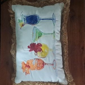 2 throw pillows,makes you want to have a yummy drink. 19×14.